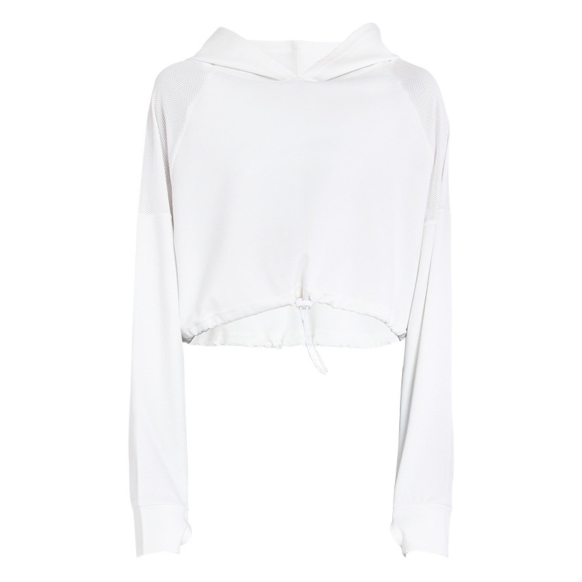 2022 spring and summer European and American hooded sports sweater loose blouse cross-border fitness suit women's running long sleeve yoga top