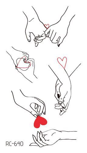 Picture of Ricklon Cross-border Waterproof Valentine's Day Tattoo Sticker Couple Confession Small Fresh Tattoo Sticker Wholesale Tattoo