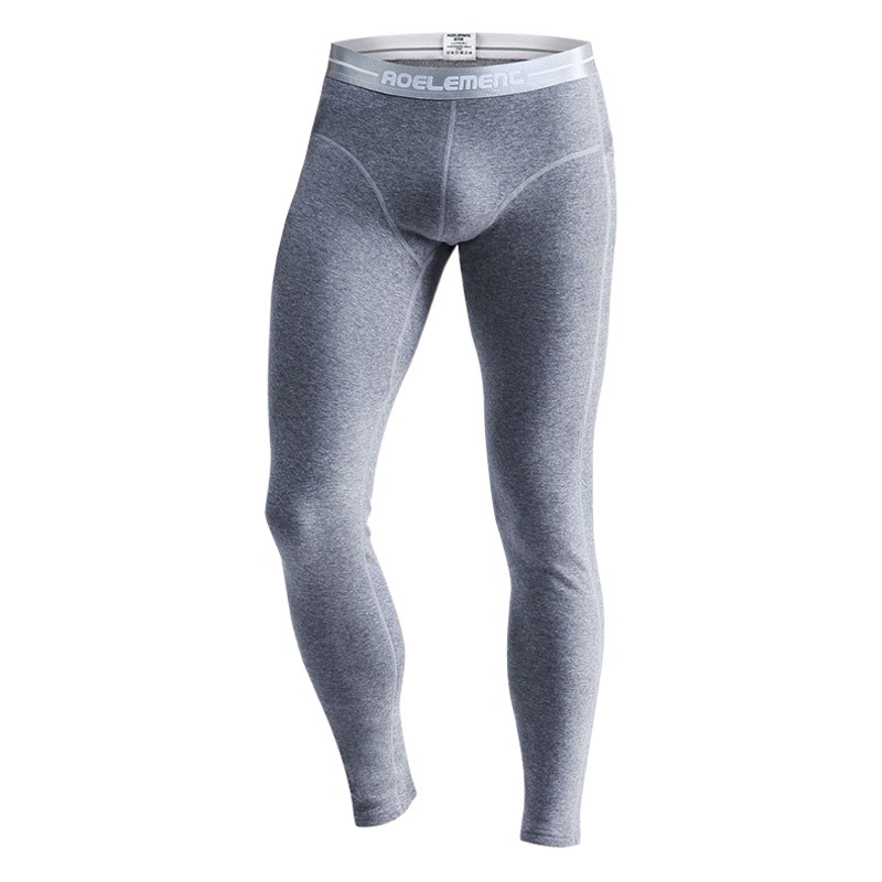 Men's Warm Pants Thickened fleece-lined Double-Layer Autumn Pants Single-Piece Tight Leggings Cotton Pants Autumn and Winter Cotton Pants