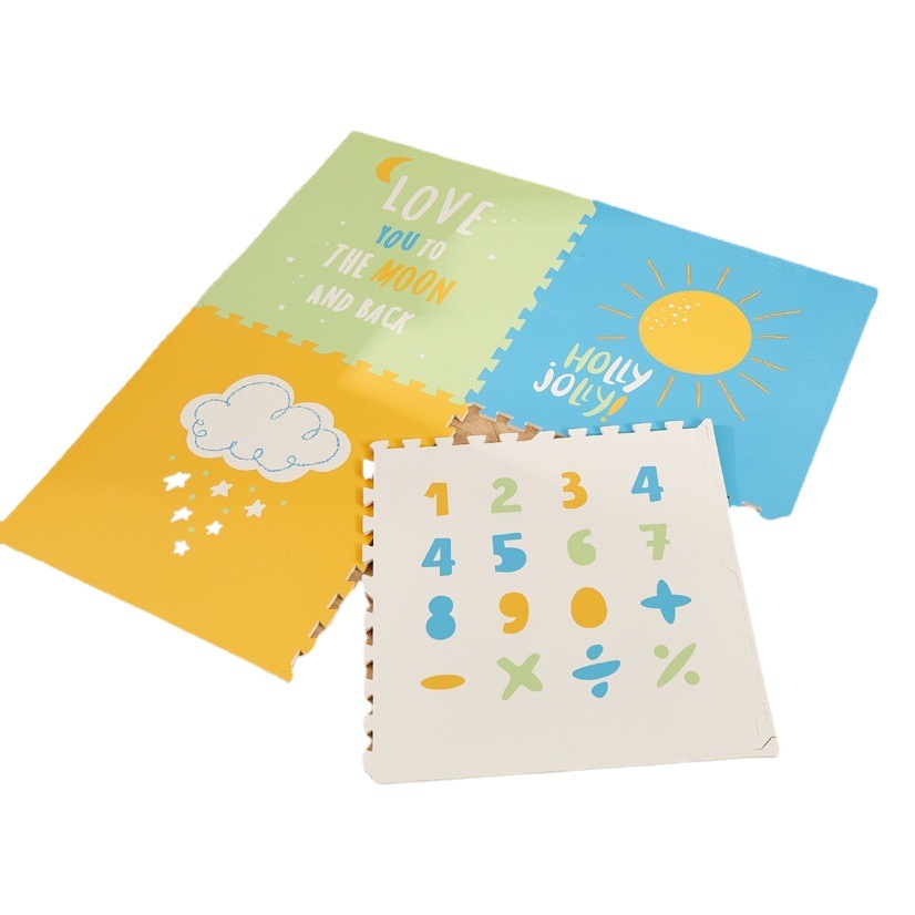 Early Education Summer Morning Sunshine Digital Children Cartoon Floor Mat Kindergarten Educational Floor Mat Bedroom Bedside Carpet