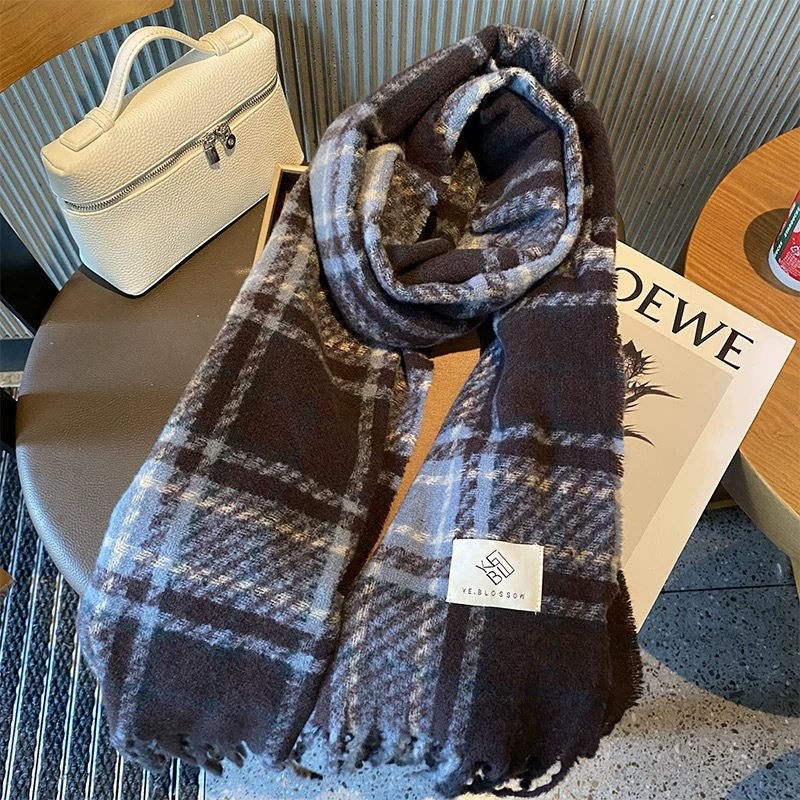 Picture of Cross-border solid color new imitation cashmere scarf women's autumn and winter thickened warm shawl solid color student scarf men's wholesale