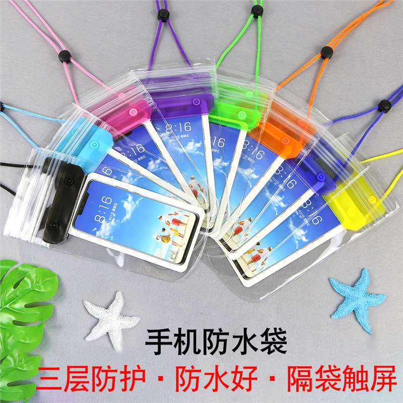 Mobile Phone Waterproof Bag Touchscreen Swimming Self-sealing Sealed Bag Seaside Diving Photo Drifting Transparent Waterproof Mobile Phone Case