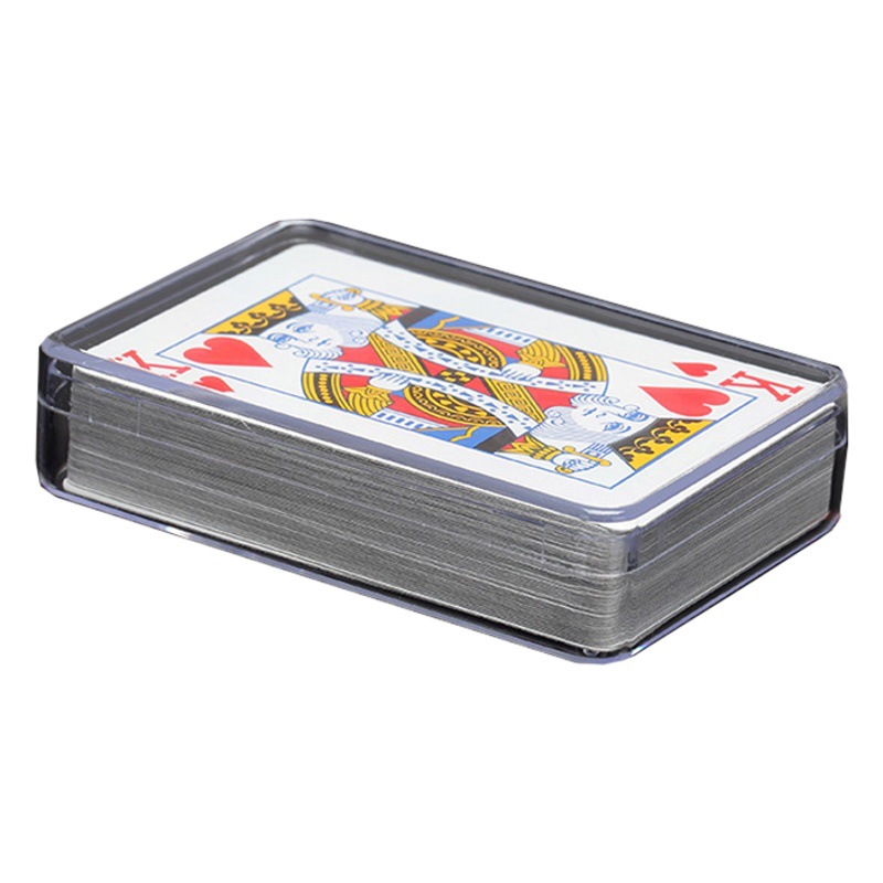 Transparent poker box transparent transparent plastic packaging box PS jewelry box storage box crystal box with lid P962
