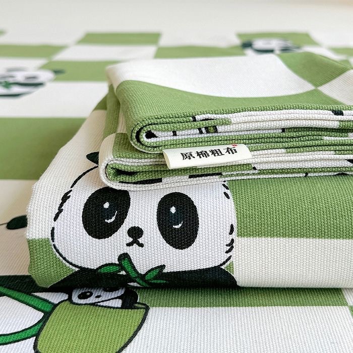 Picture of Pure Cotton Thickeneded Old Coarse Cloth Bed Sheetss 100 Cotton Maternal and Infant Grade Old Coarse Cloth Mat Bed Sheets Dormitory Single Three-Piece Set 2