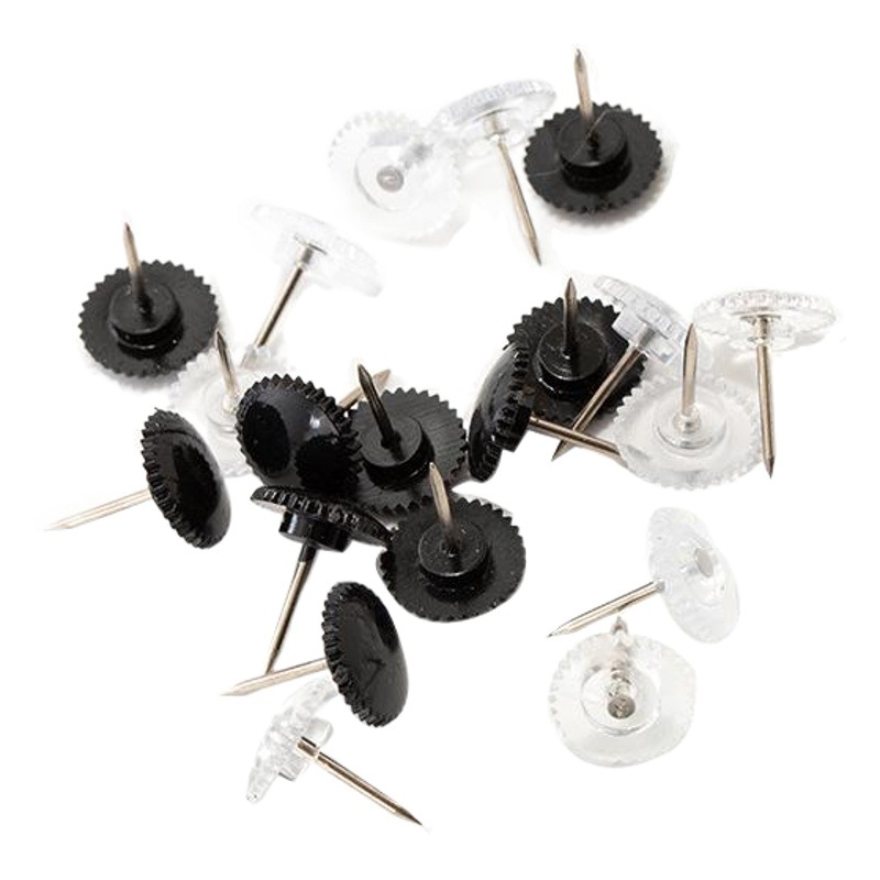 Picture of Amazon for transparent black transparent color gear nail I-pin pushpin cork plastic pushpin press nail
