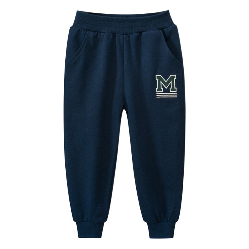 27kids cross-border children's clothing live supply Spring and Autumn children's sports pants men's trousers thin cotton one-piece delivery