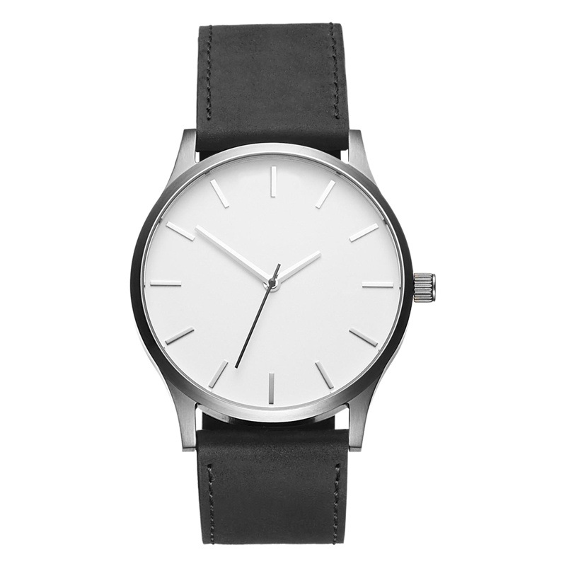 Foreign Trade Large Dial Men's Casual Watch Fashion Simple Business Frosted Belt Quartz Watch for Men
