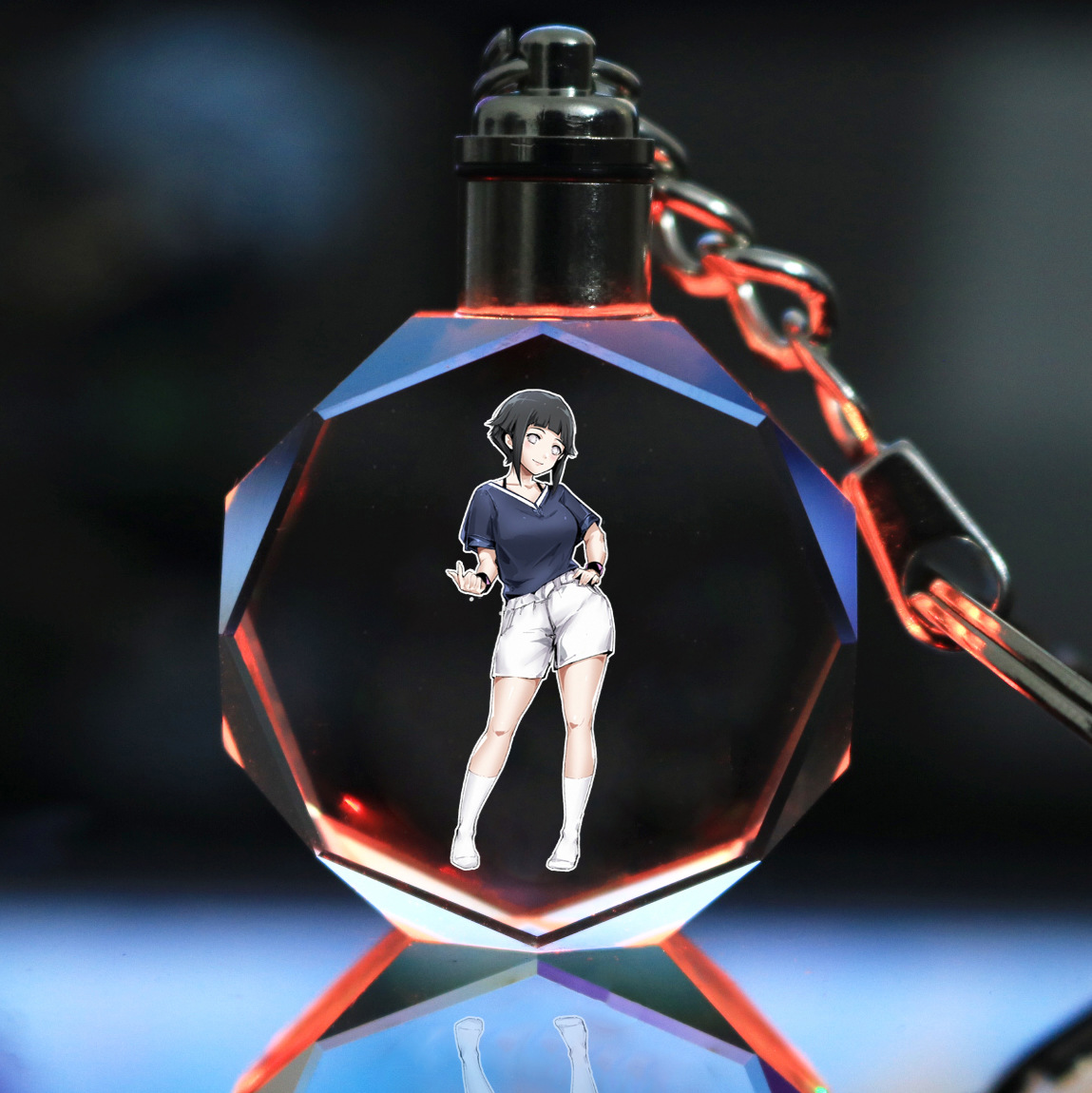 Picture of Naruto Peripheral Pendant Naruto Kakashi Sasuke I Ailuo Animation Luminous Crystal Keychain Wholesale