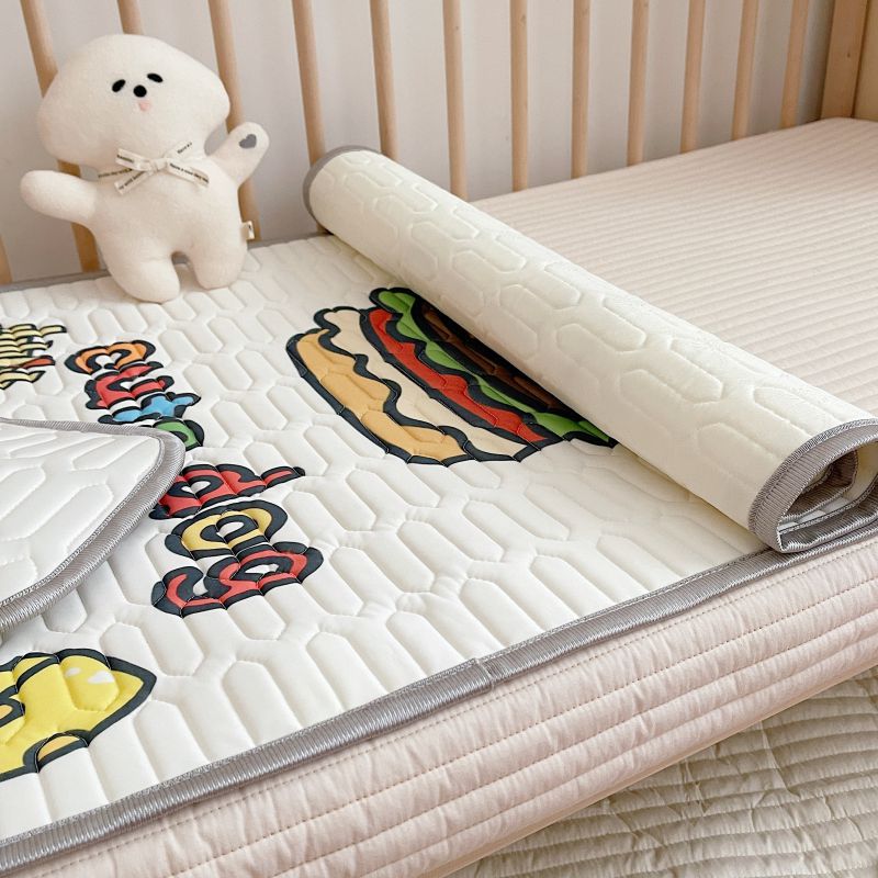 Picture of New Cartoon Cool Silk Children's Latex Mat Two-Piece Set Washable Baby Mattress Kindergarten Baby Soft Mat