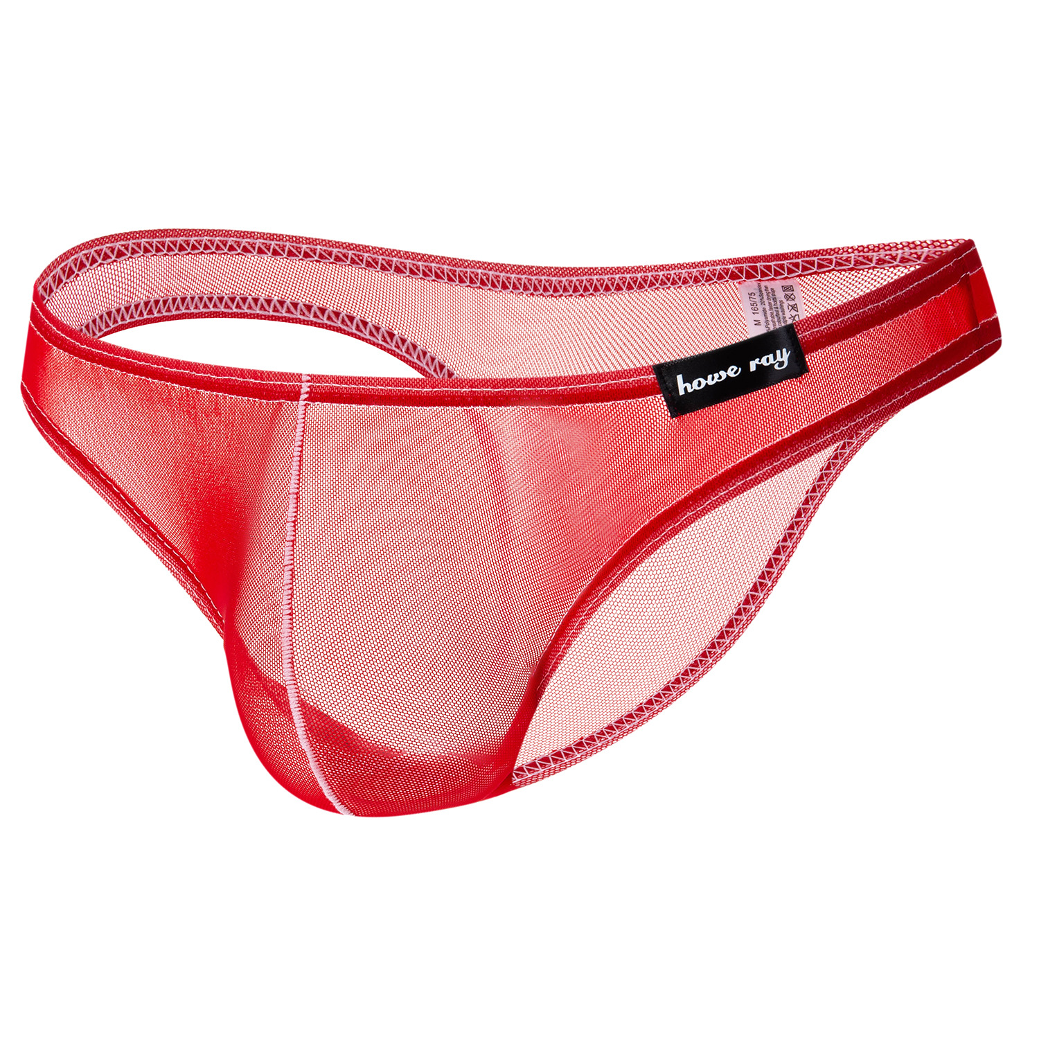 Picture of Low waist tight contrast color men's sexy underwear mesh transparent bikini small briefs foreign trade dew point B101