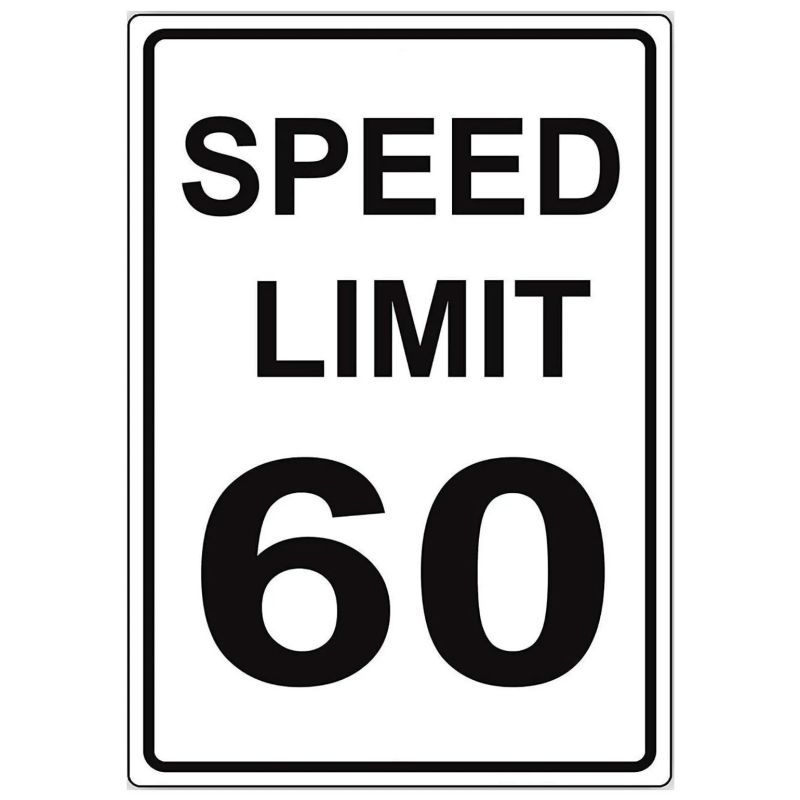 Picture of Retro No Speed Limit Sign Poster American Iron Painting Cross-Border Best-Selling Bar Cafe Wall Decoration