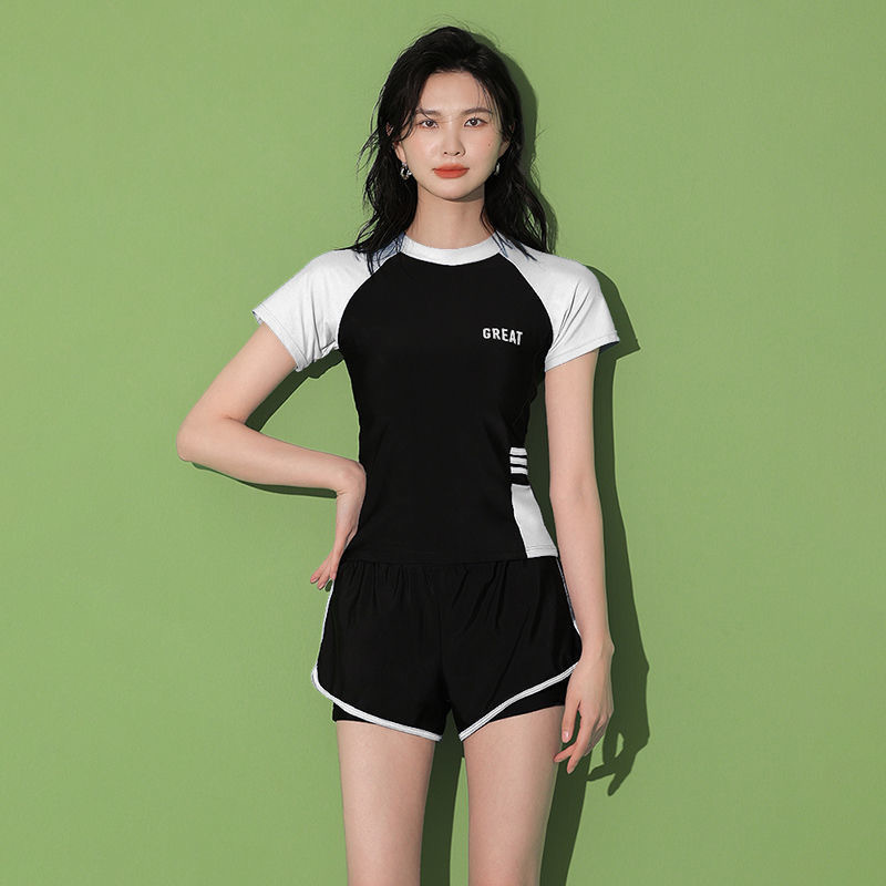 Picture of Women's Swimsuit Summer Split Casual Sports Super Fairy Ins Student Conservative Slimming Look Belly-Covering Swimming Pool Swimming Equipment