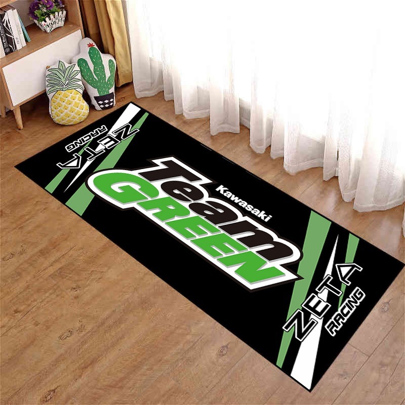 Picture of Motorcycle enthusiast carpet motorcycle display Harley Honda Ducati bedroom bedside blanket cross-border racing floor mat