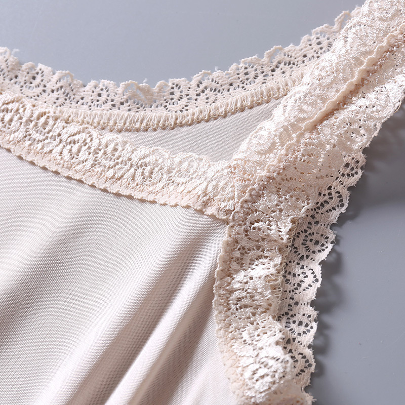 Picture of Yuyue New Silk French Camisole Women's Lace plus size Mulberry Silk Solid Color Short Base Shirt