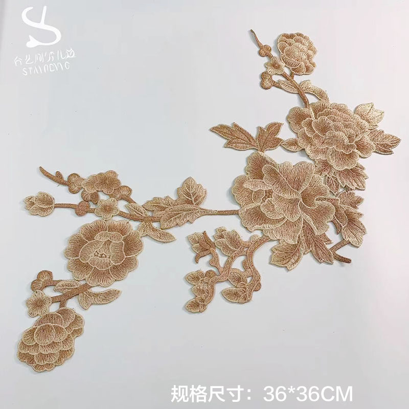 Quality Embroidery Stereo Flower Lace Clothing Accessories DIY Accessories Accessories Lace Applique Large Flower Collar Flower