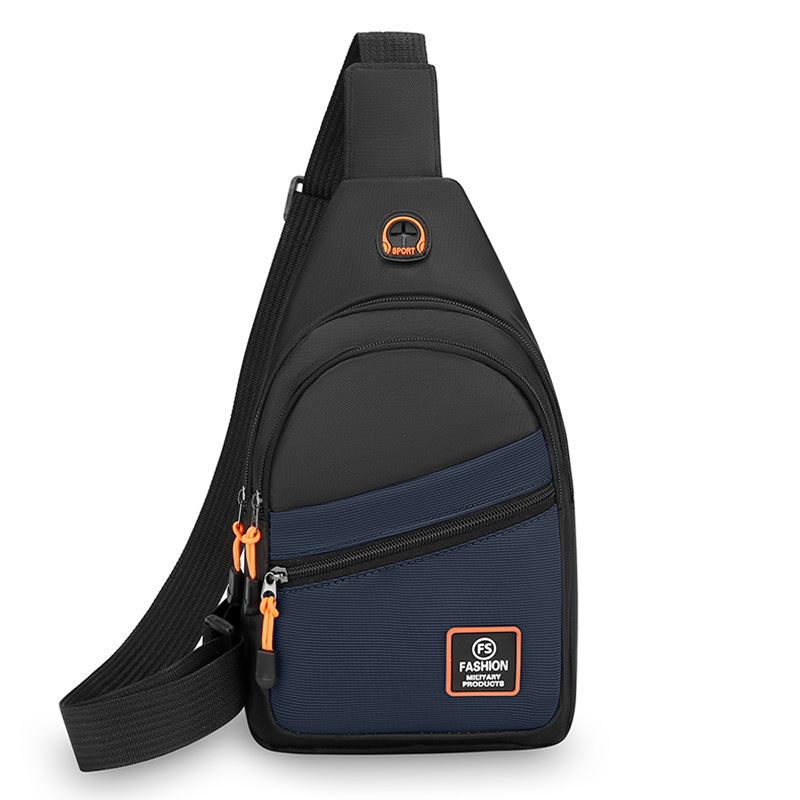 Picture of Large Capacity Men's Chest Bag Korean Style Oxford Cloth Shoulder Crossbody Bag Multi-Functional Small Backpack Outdoor Sports Chest Bag