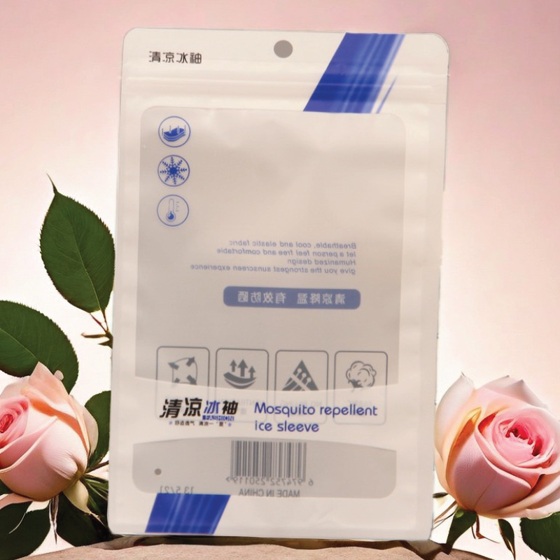 Cool Ice Sleeve Packaging Bag Cool Sun Protection Sleeve Self-sealing Bag Sleeve Armguard Driving Sleeve Transparent Bag in stock