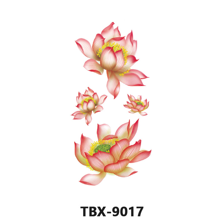 Picture of Waterproof sweat female flower tattoo stickers plant flower party sexy rose peony plum tattoo stickers tattoo