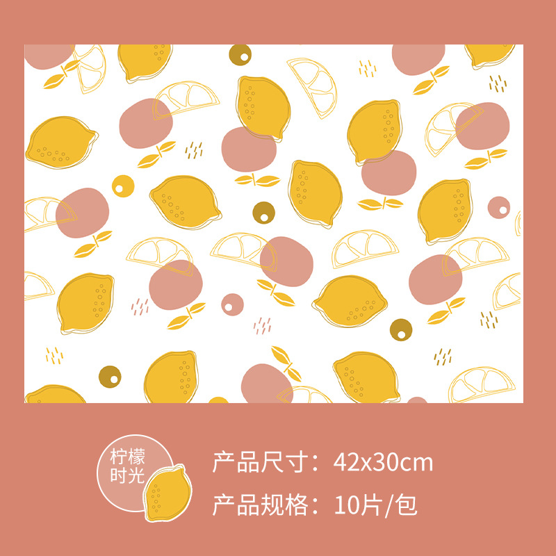 Picture of Disposable Placemat in stock Wholesale Children's Baby Tablecloth Waterproof Oil-proof Disposable Portable Dining Table Mat