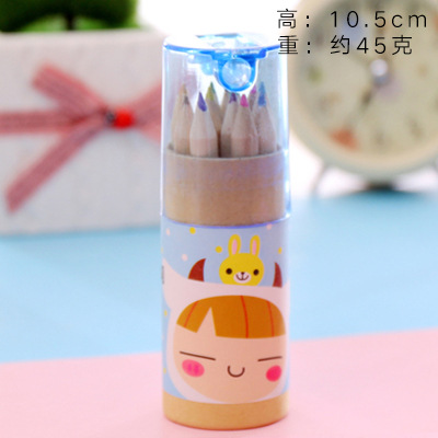 Picture of 12-Color Barreled Colored Lead Kidsren's Painting Graffiti Colored Lead Primary School Students School Supplies Kindergarten Art Training Pencil
