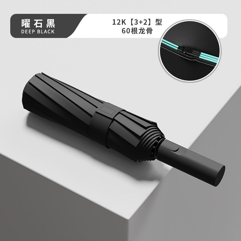 Picture of 60-Bone Fully Automatic Umbrella for Women, Rain or Shine, Large Reinforced Foldableing, Wind-Resistant, Men's Sunshade, Sun Protection, Uv Rays
