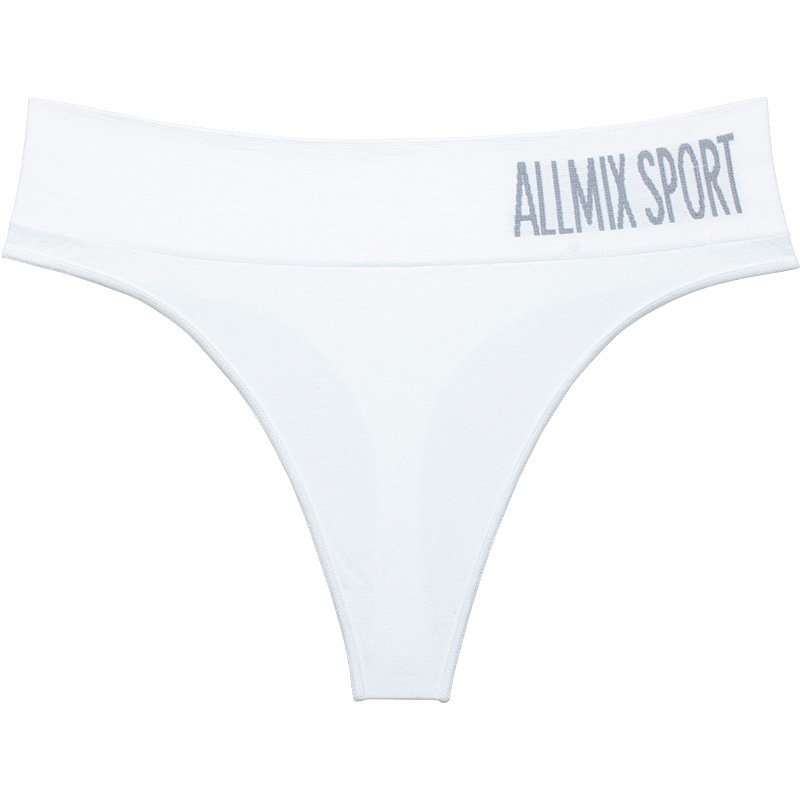 Picture of Foreign Trade European and American Women's Underwear Sexy Seamless Sports Fitness Letter Wide Waist Middle Waist Seamless Briefs Thong
