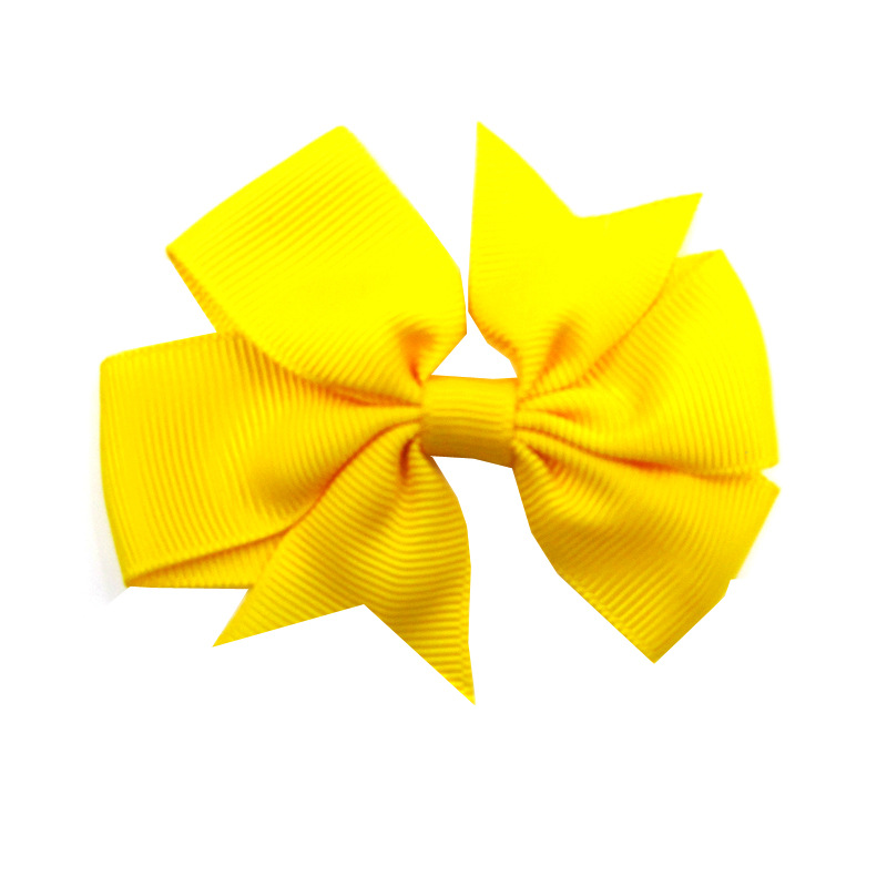 Picture of European and American New Kidsren's Hairpins 8cm Swallowtail Bow Hairpin V-Shaped Ribbed with Bow Hair Accessories Head Flower