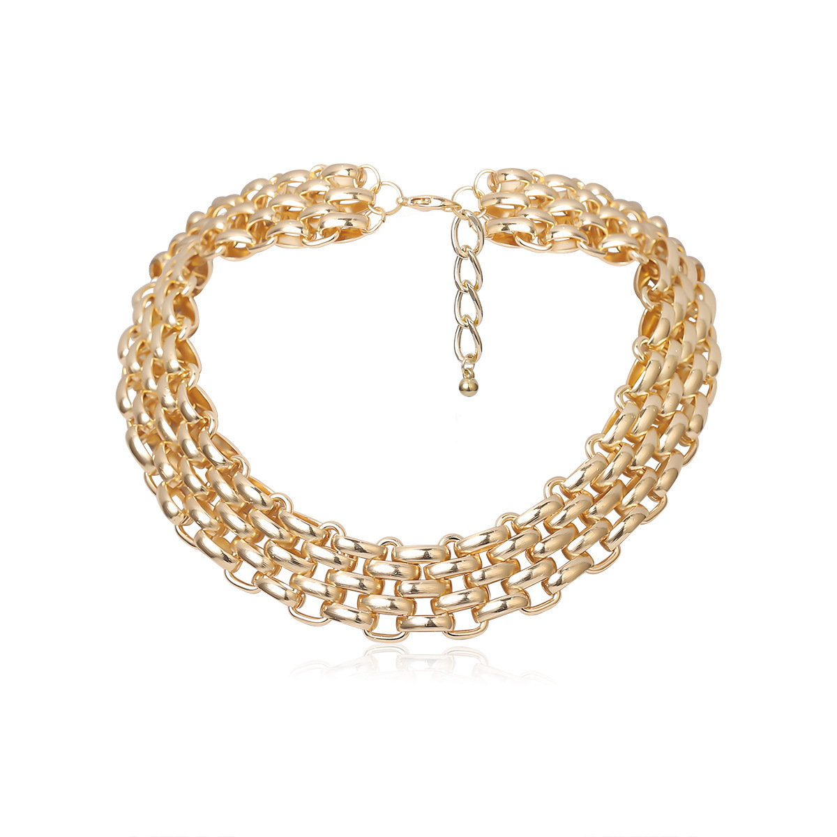 Picture of Yunlong European and American Cross-Border Jewelry Exaggerated Punk Thick Chain Clavicle Chain Retro Simple Metal Sweater Chain Necklace for Women