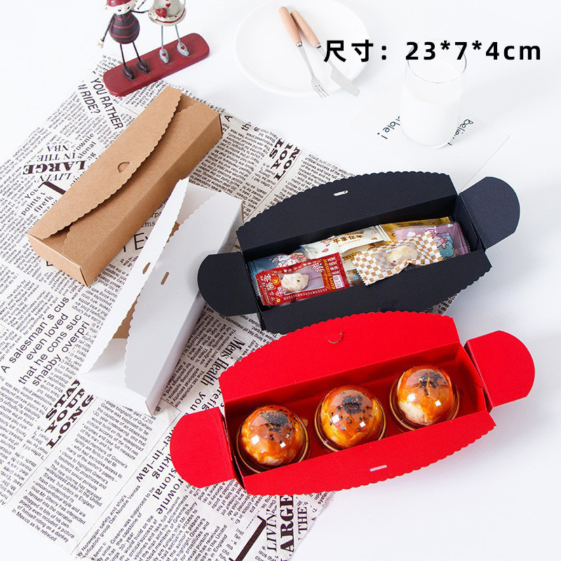 Picture of Wholesale supply cowhide strip baking carton moon cake cranberry biscuit chocolate box available in stock