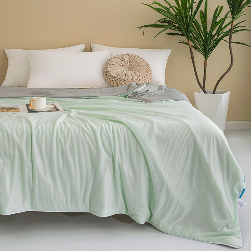 Picture of Summer quilt class a maternal and infant grade cool silk summer cool quilt watermelon quilt solid color air conditioning quilt washable summer ice silk thin quilt