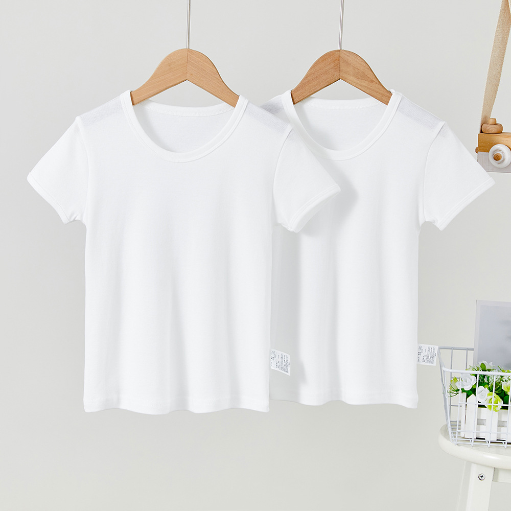 Picture of Children's Vest 2 Pack Pure White No Fluorescent Japanese Baby Boys and Girls 100 Cotton Mesh Sleeveless Summer Thin Base