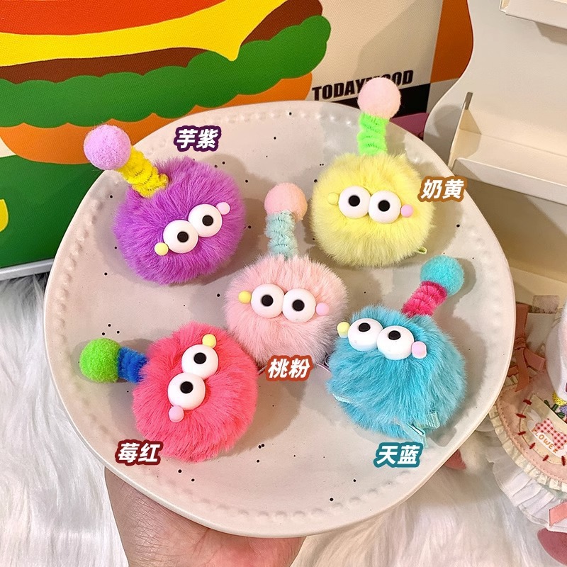 Picture of Children's Cute Funny Ugly Cute Doll Hairpin Little Girl's New Top Clip Girl's Back of Head Plate Hairpin Headwear