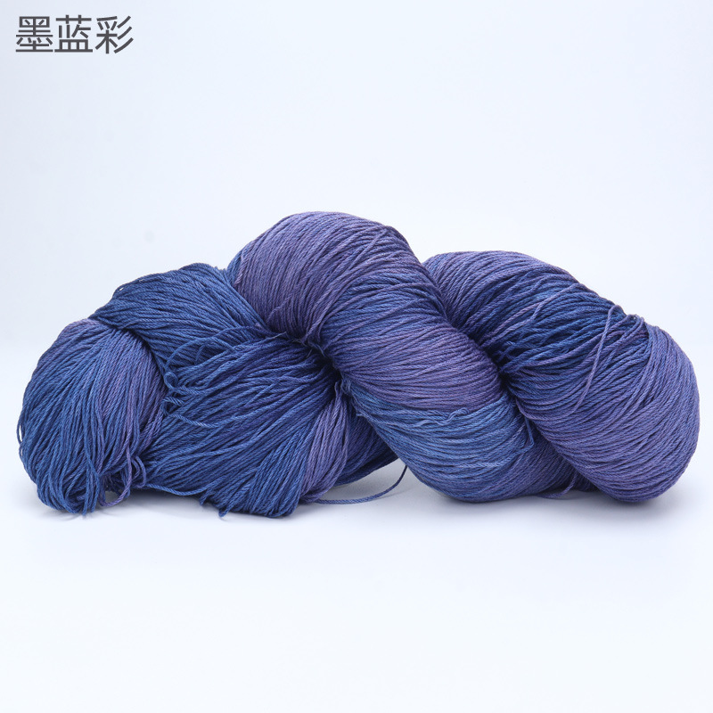 Picture of Cross-border hot-selling segment dyed Tencel flax thread handmade diy color halo fashion yarn wool group wholesale