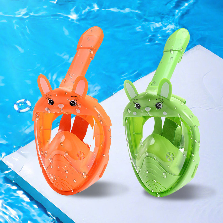 Manufacturer Wholesale 2023 New Waterproof and Anti-Fog Fully Dry Children's Cartoon Rabbit Diving Mask