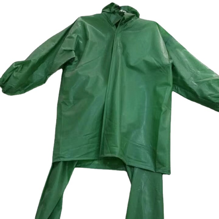 Wholesale rain gear labor protection poncho adult beef tendon PVC suit fishing raincoat split site agricultural raincoat set