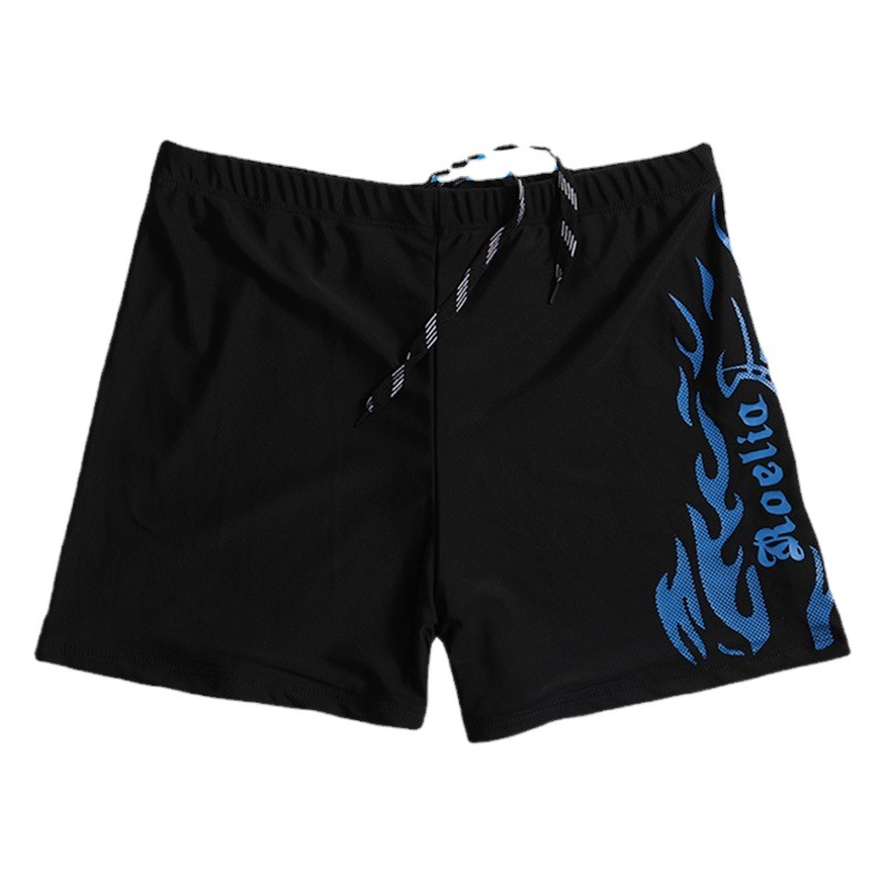 Picture of Wholesale swimming trunks men's factory direct supply blue and red flame plus size men's boxer swimming trunks wholesale hot spring Beach
