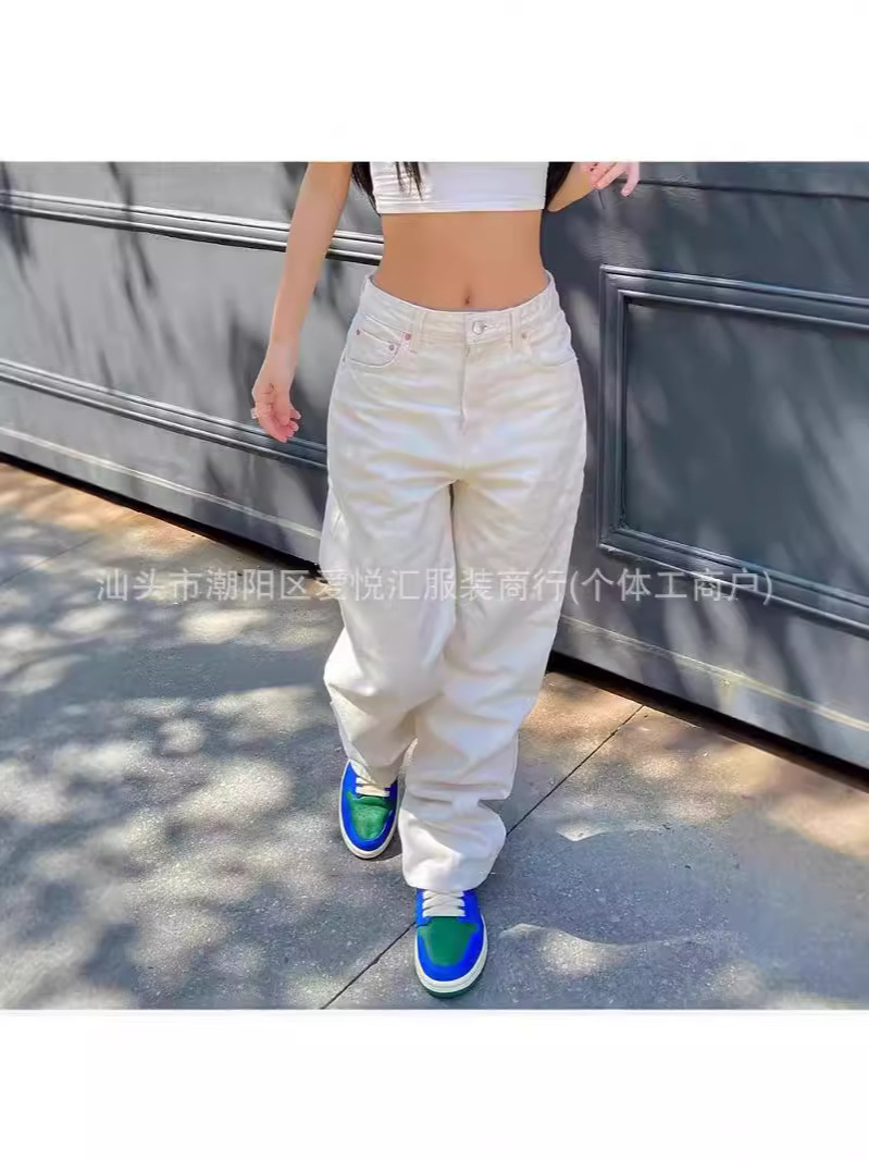 2024 Summer Cross-Border Direct Sales Amazon American Loose Casual Straight Wide-Leg Pants Drapey Sports Trousers for Women