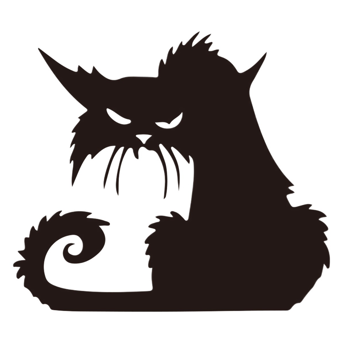 Picture of Carved domineering cat Halloween black cat wall stickers living room bedroom background decoration cross-border removable stickers A201