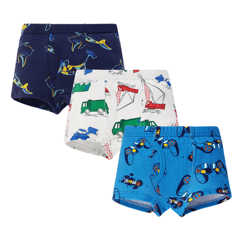 Picture of European and American boys boxer pants threaded cotton children's underwear boys boxer pants baby children's shorts wholesale