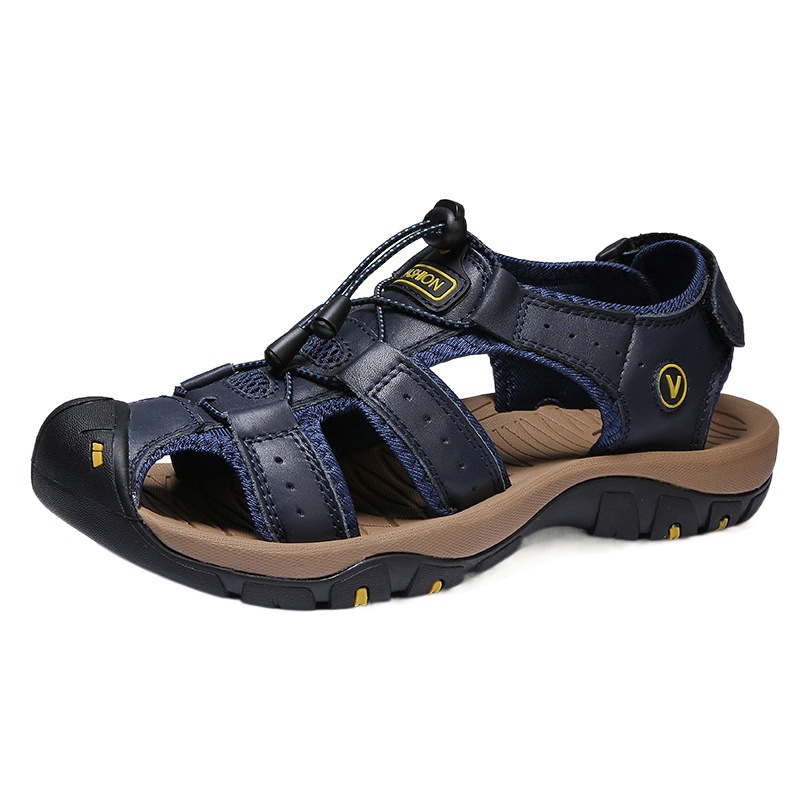 Foreign Trade Large Size Amazon Summer Cowhide Sandals Men's Outdoor Tracing Shoes Casual Men's Beach Shoes Wholesale