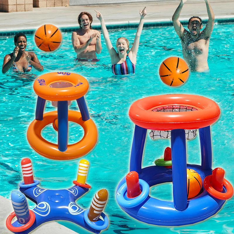 Inflatable Basketball Hoop Throwing Hoop Toy Water Inflatable Basketball Hoop Cross-Border Interactive Throwing Hoop Water Basketball Hoop