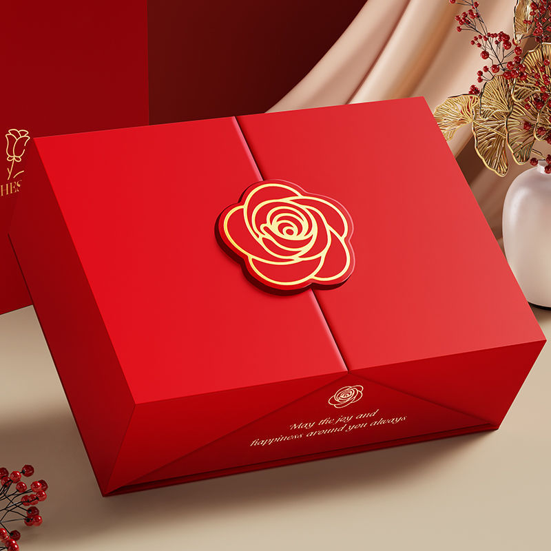Valentine's Day Red Gift Box Lipstick Packaging Box Red Hand Gift Box Empty Box Wedding Premium Large Empty