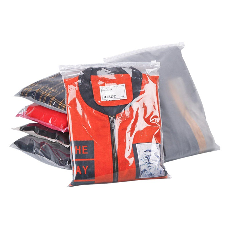 Transparent Frosted Garment Zipper Bag Underwear Socks Storage Bag Plastic Packaging Zipper Bag pe Plastic Ziplock Bag