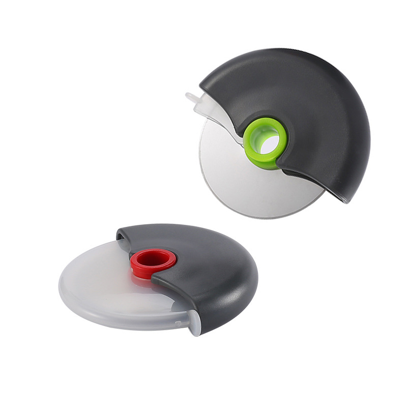 Picture of New pizza cutter with hand guard lid detachable roller cake cutter stainless steel noodle cutter
