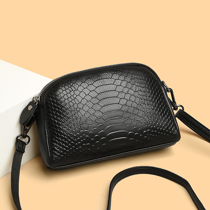 Genuine Leather women's bag mini bag 2024 New First layer cowhide mobile phone bag women's shoulder bag messenger bag women