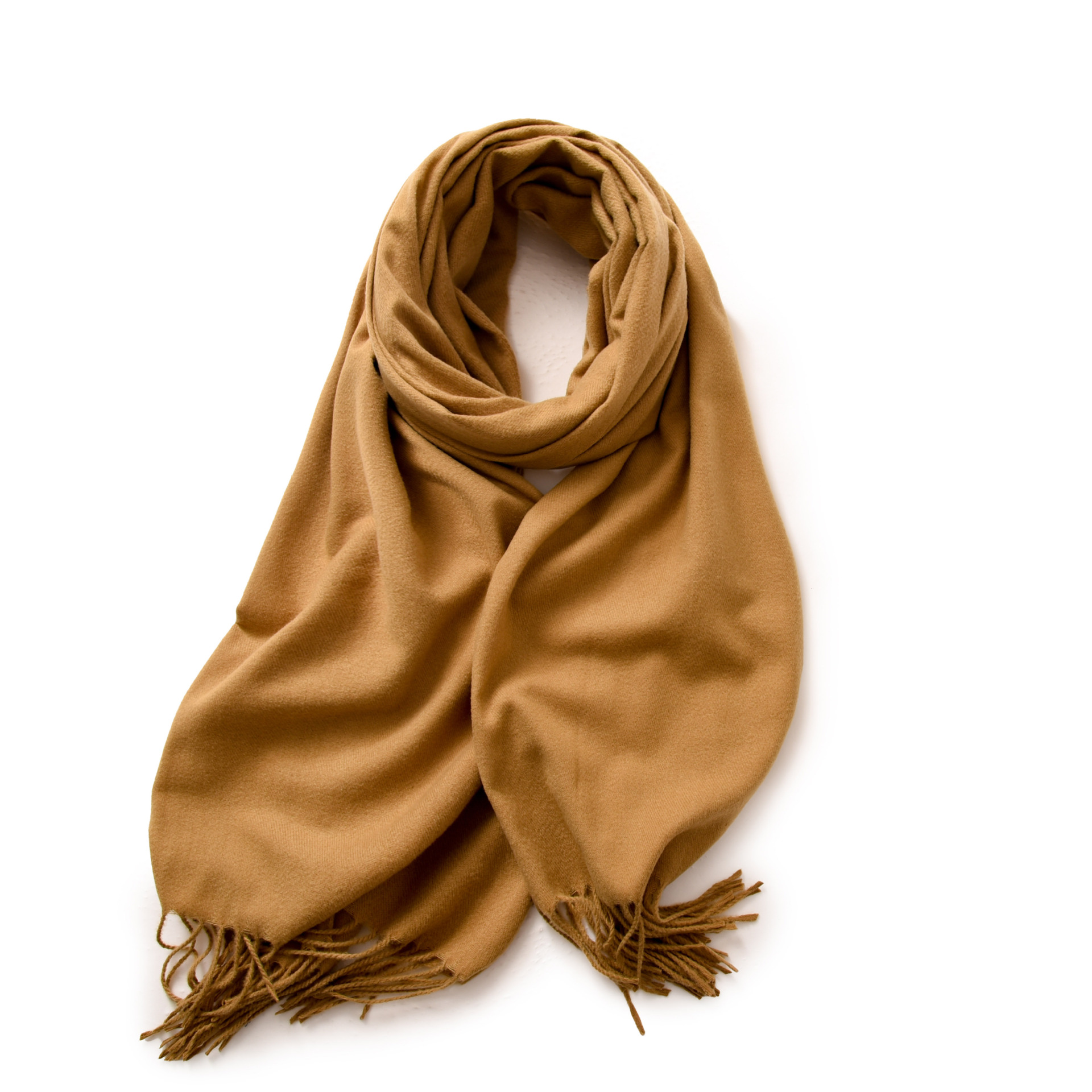 Picture of 2025 Red Scarf Women's Winter Cashmere Solid Color Scarf Shawl High-grade Warm Korean Style Tassel Scarf Men's All-match Scarf