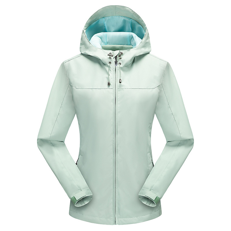 Women's windproof waterproof spring and autumn thin coat, sports empty version, printed LOGO for outdoor group purchase