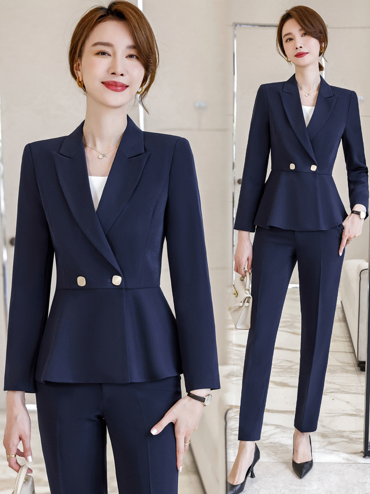 Autumn high-end fashion professional suit women's formal wear business wear temperament goddess fan beautician overalls OL skirt
