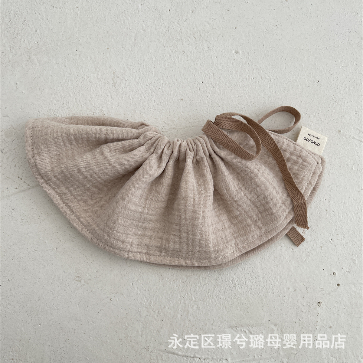 Picture of Baby 4-Layer Cotton Gauze Bib with Tie, 360-Degree Anti-Spit-Up Bib for Infants