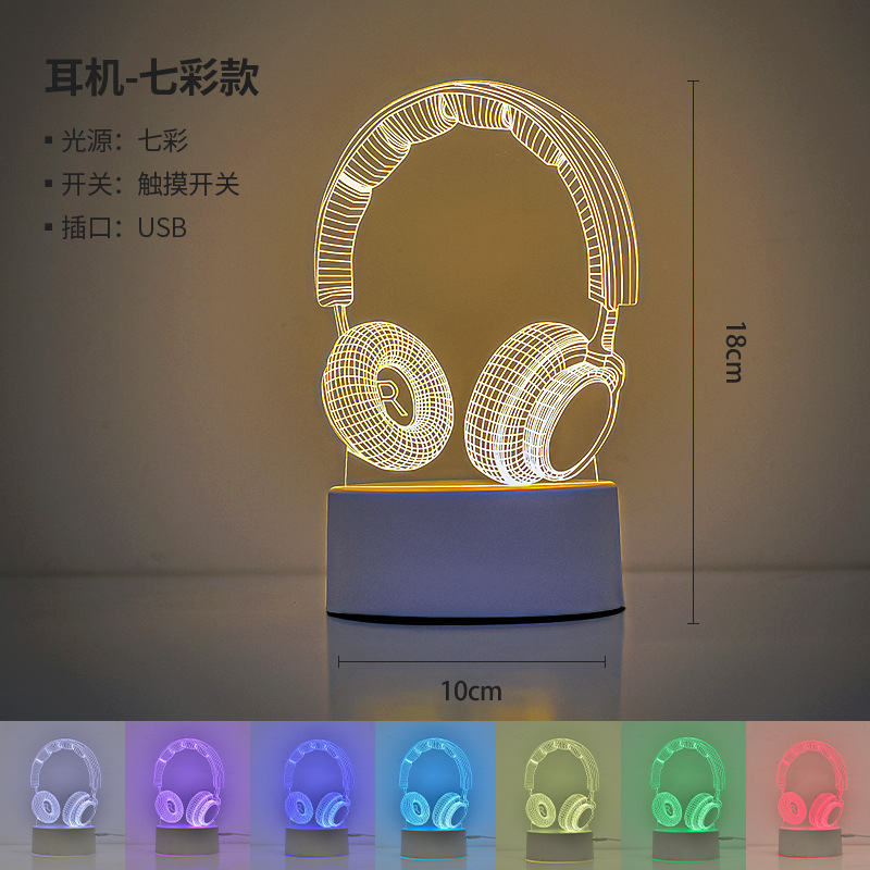 Picture of Creative atmosphere lamp fantasy luminous cartoon LED night light children's gift 3D table lamp bedside lamp logo
